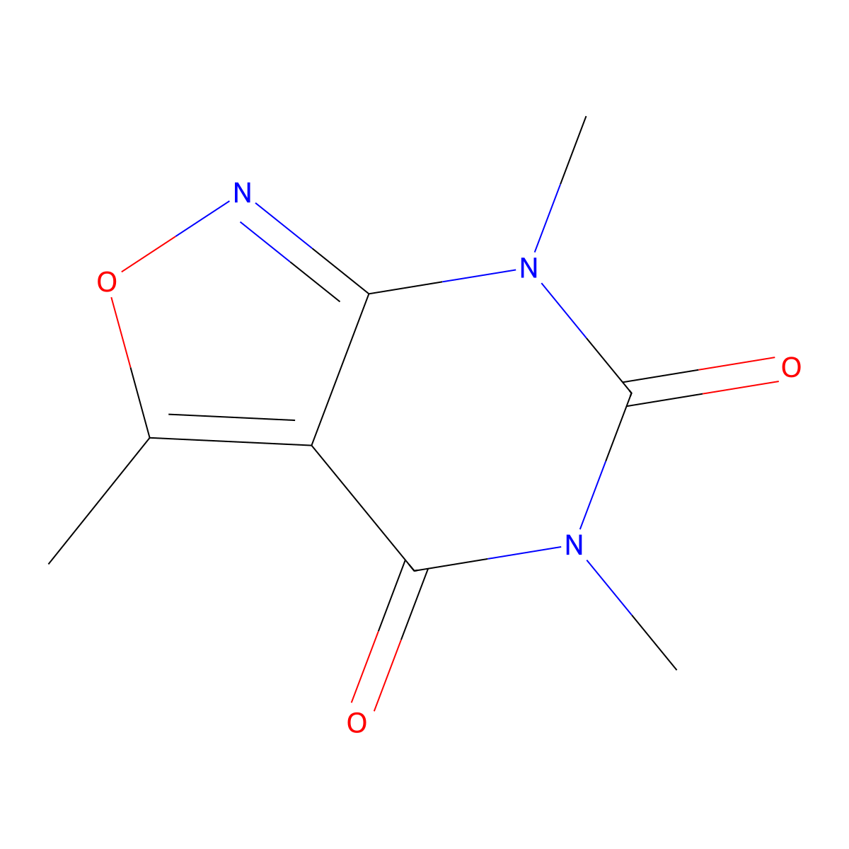 Isoxazolo(3,4-d)pyrimidine-4,6(5H,7H)-dione, 3,5,7-trimethyl- molecular structure, CAS 65183-48-4