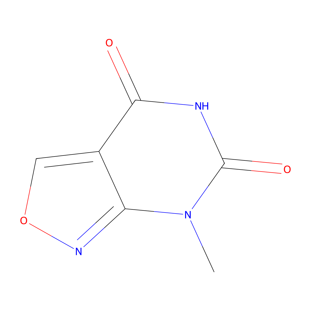 7-Methylisoxazolo[3,4-d]pyrimidine-4,6(5H,7H)-dione molecular structure, CAS 65183-63-3