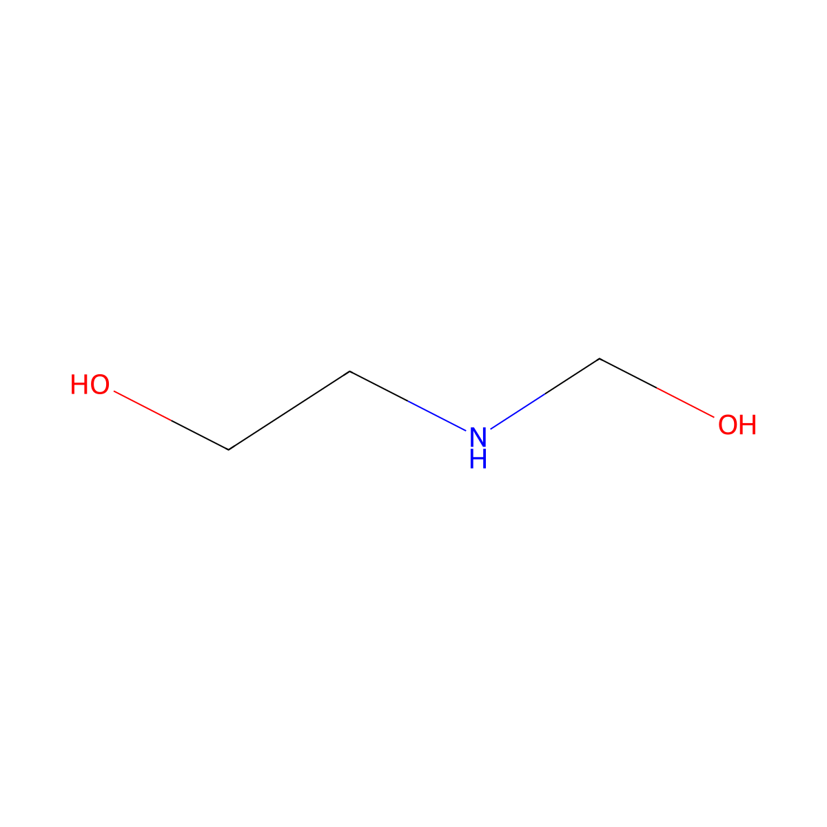 2-((Hydroxymethyl)amino)ethanol molecular structure, CAS 65184-12-5