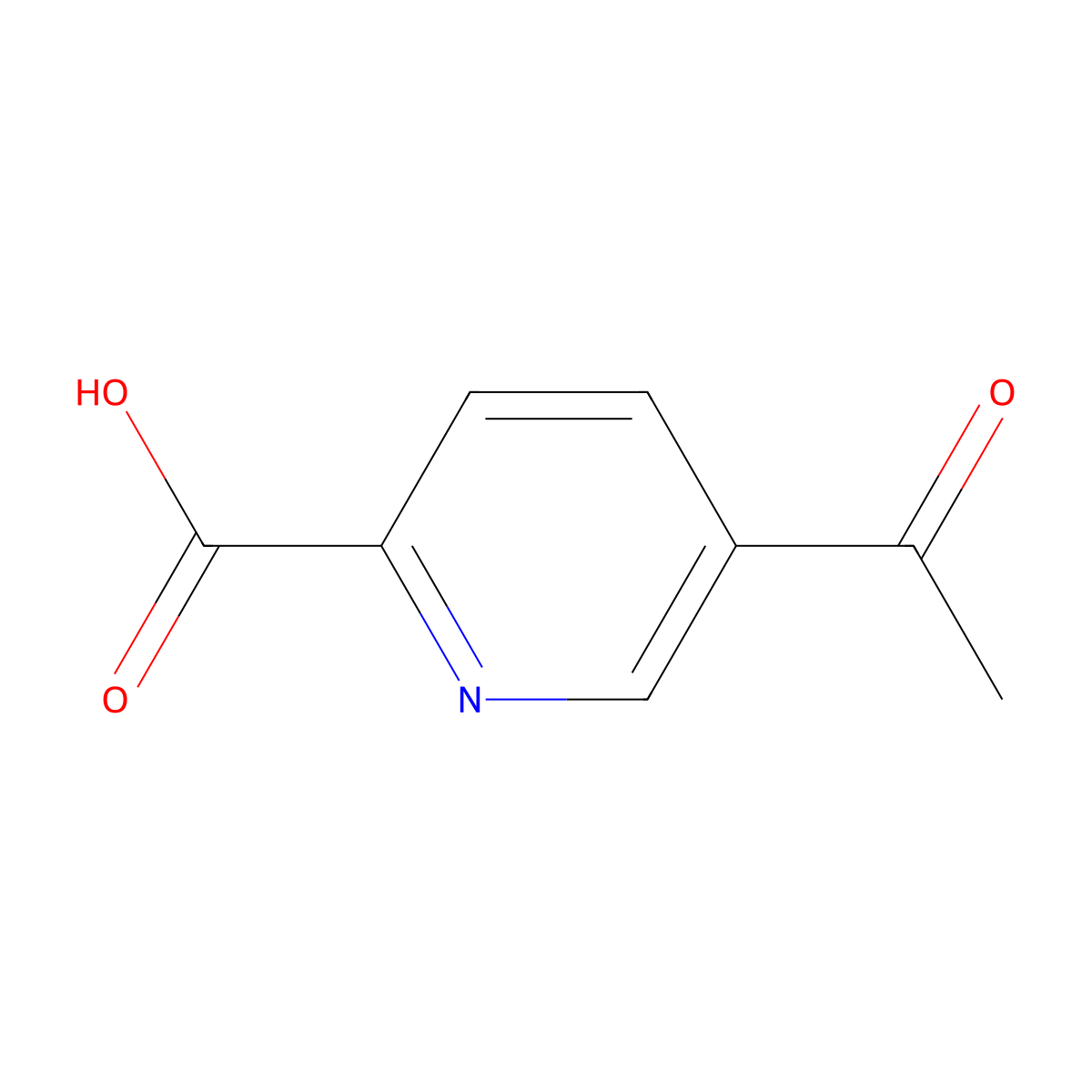 5-Acetylpyridine-2-carboxylic acid molecular structure, CAS 65184-39-6