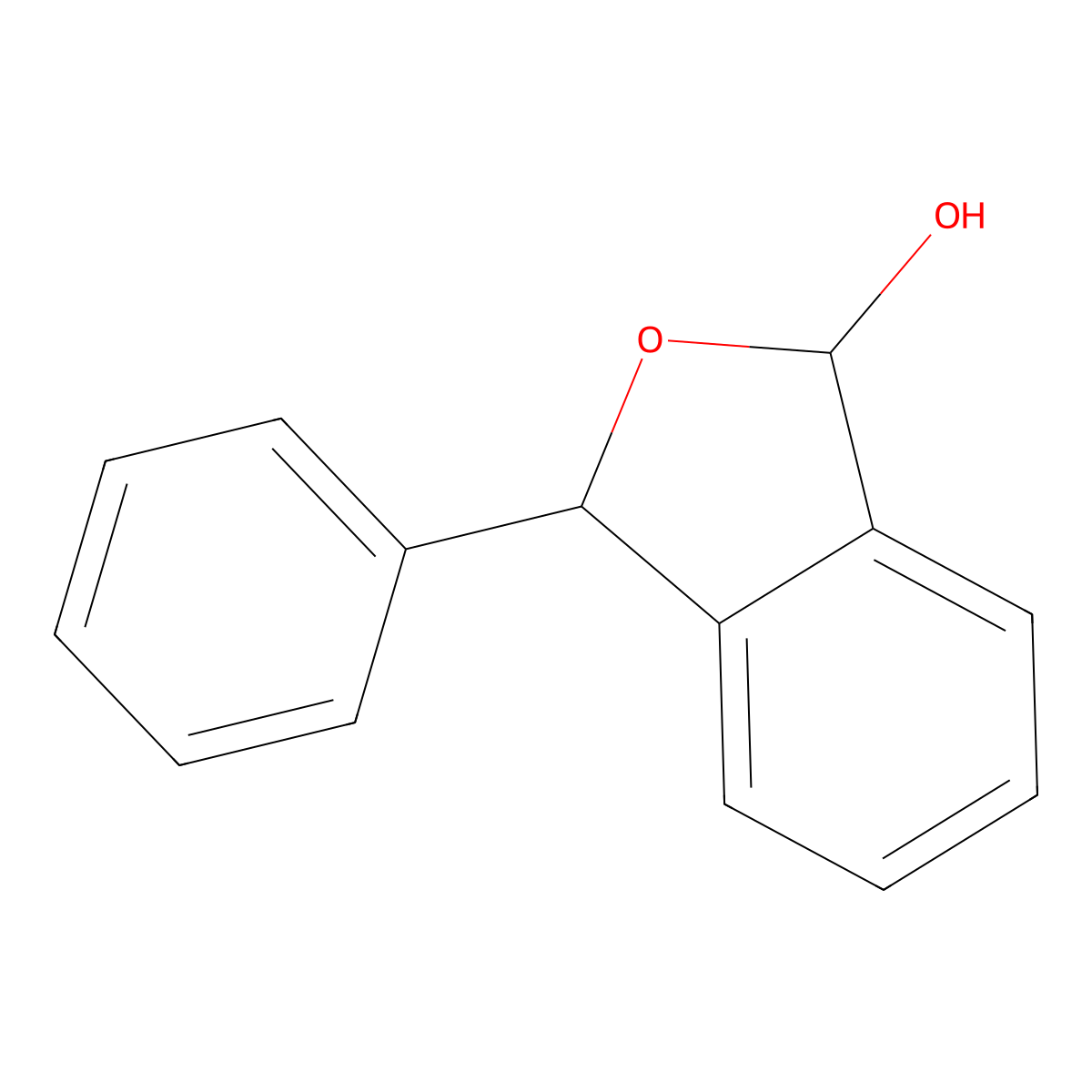 3-Phenyl-1,3-dihydro-2-benzofuran-1-ol molecular structure, CAS 65184-67-0