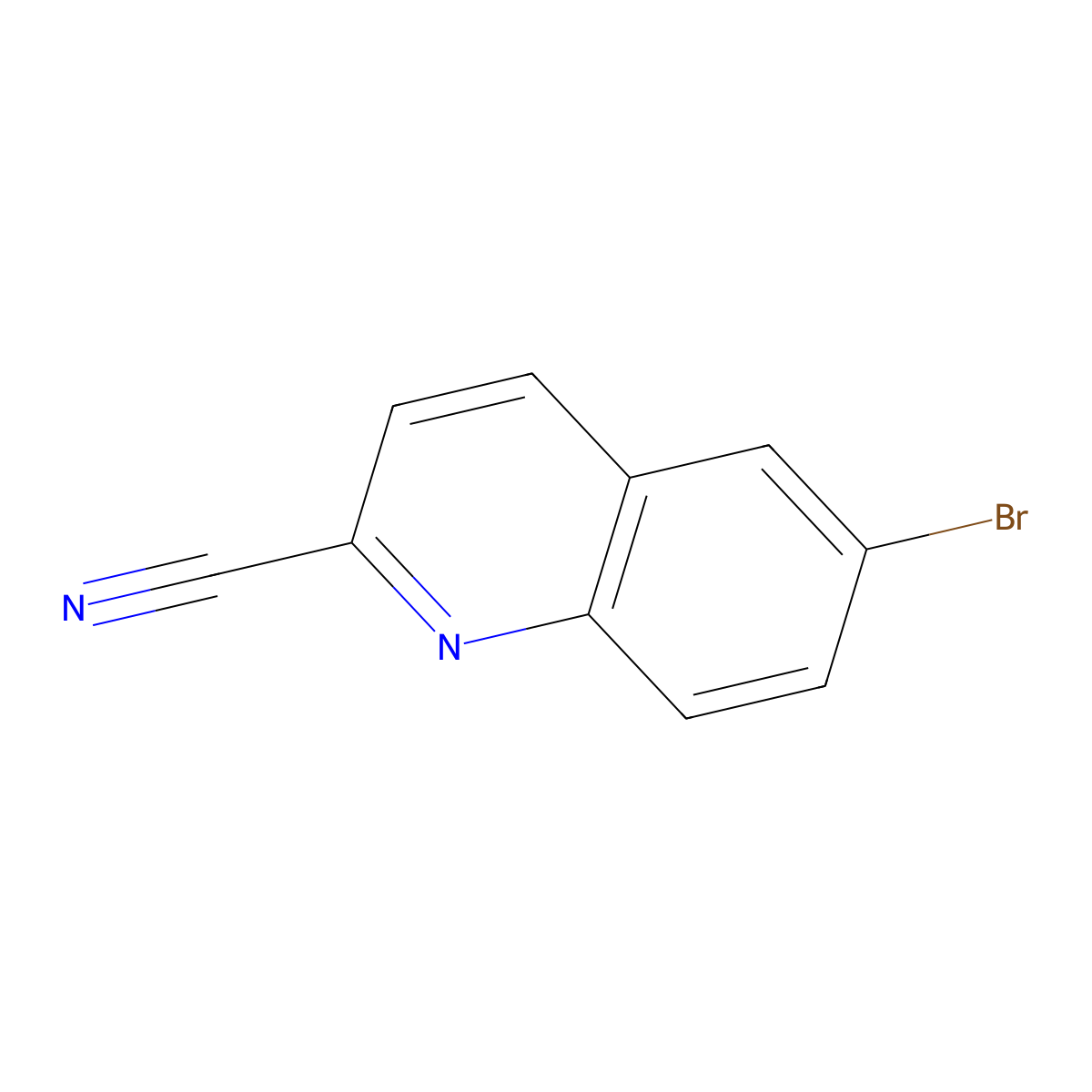 6-Bromoquinoline-2-carbonitrile molecular structure, CAS 65185-41-3