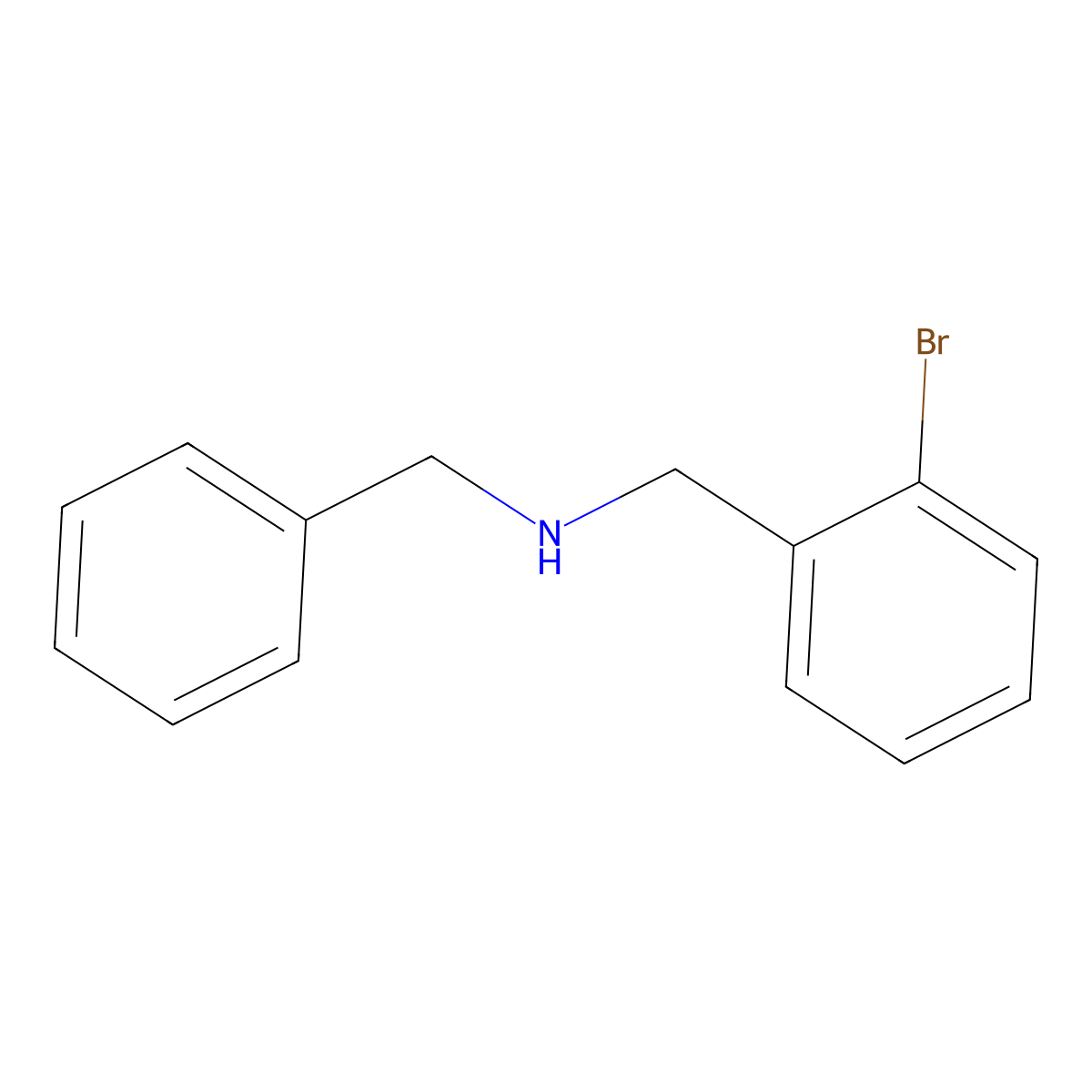 N-benzyl-1-(2-bromophenyl)methanamine molecular structure, CAS 65185-56-0