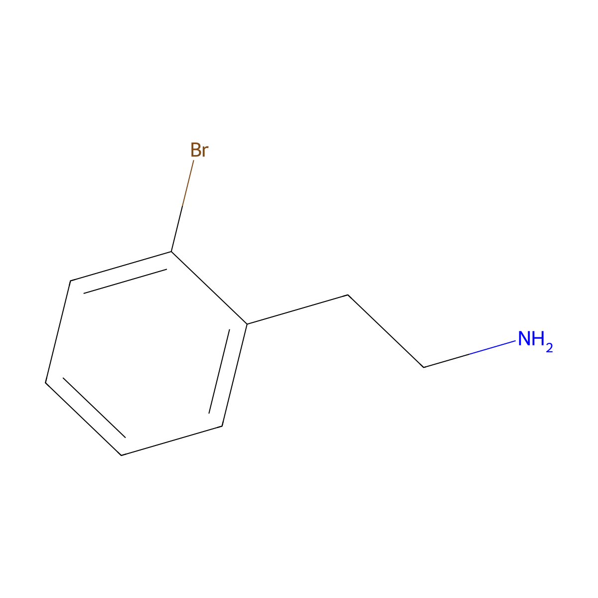 2-Bromophenethylamine molecular structure, CAS 65185-58-2