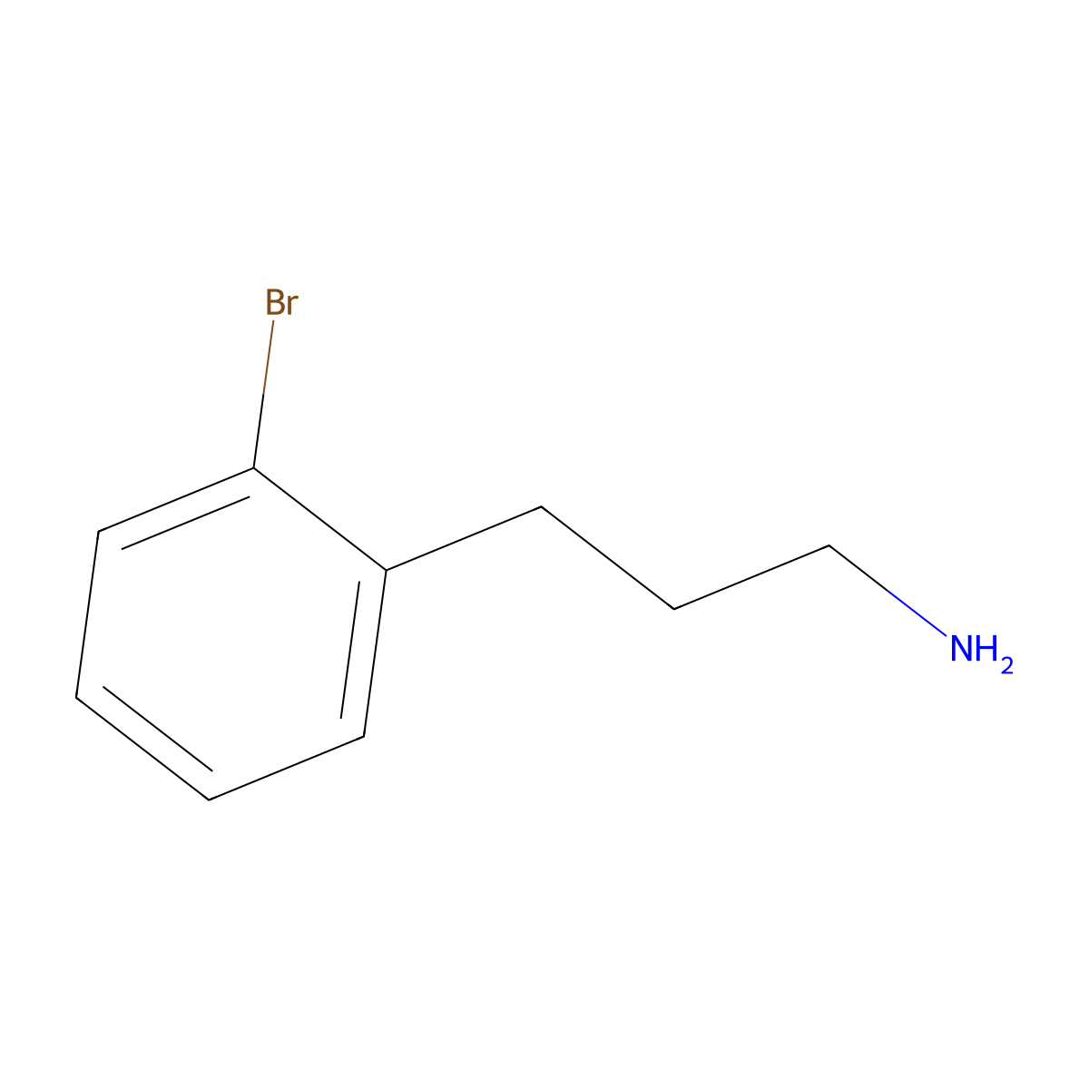3-(2-Bromophenyl)-1-propanamine molecular structure, CAS 65185-60-6