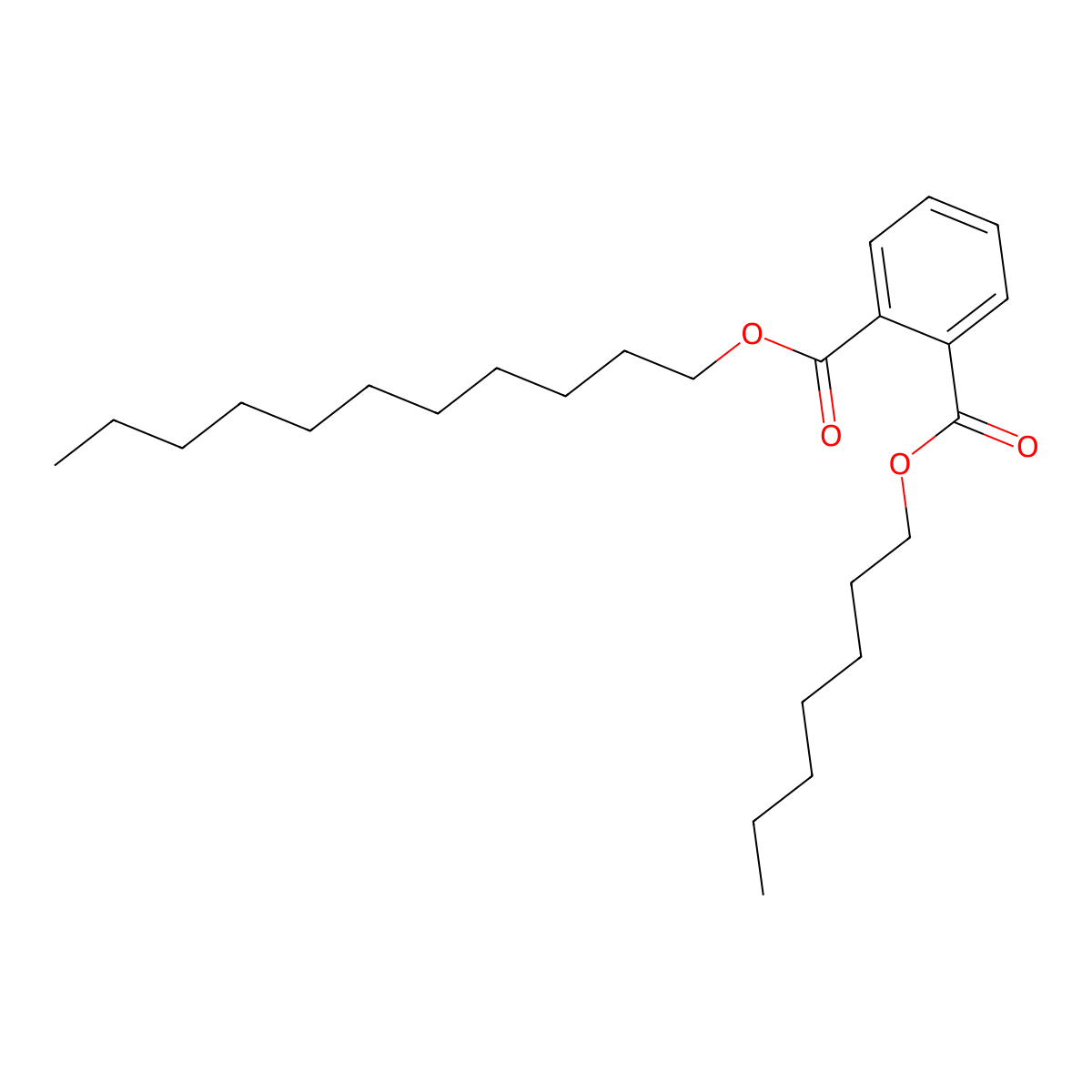Heptyl undecyl phthalate molecular structure, CAS 65185-88-8