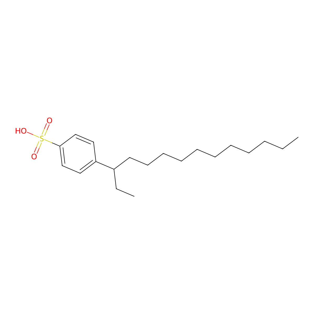 4-tetradecan-3-ylbenzenesulfonic Acid molecular structure, CAS 65186-01-8