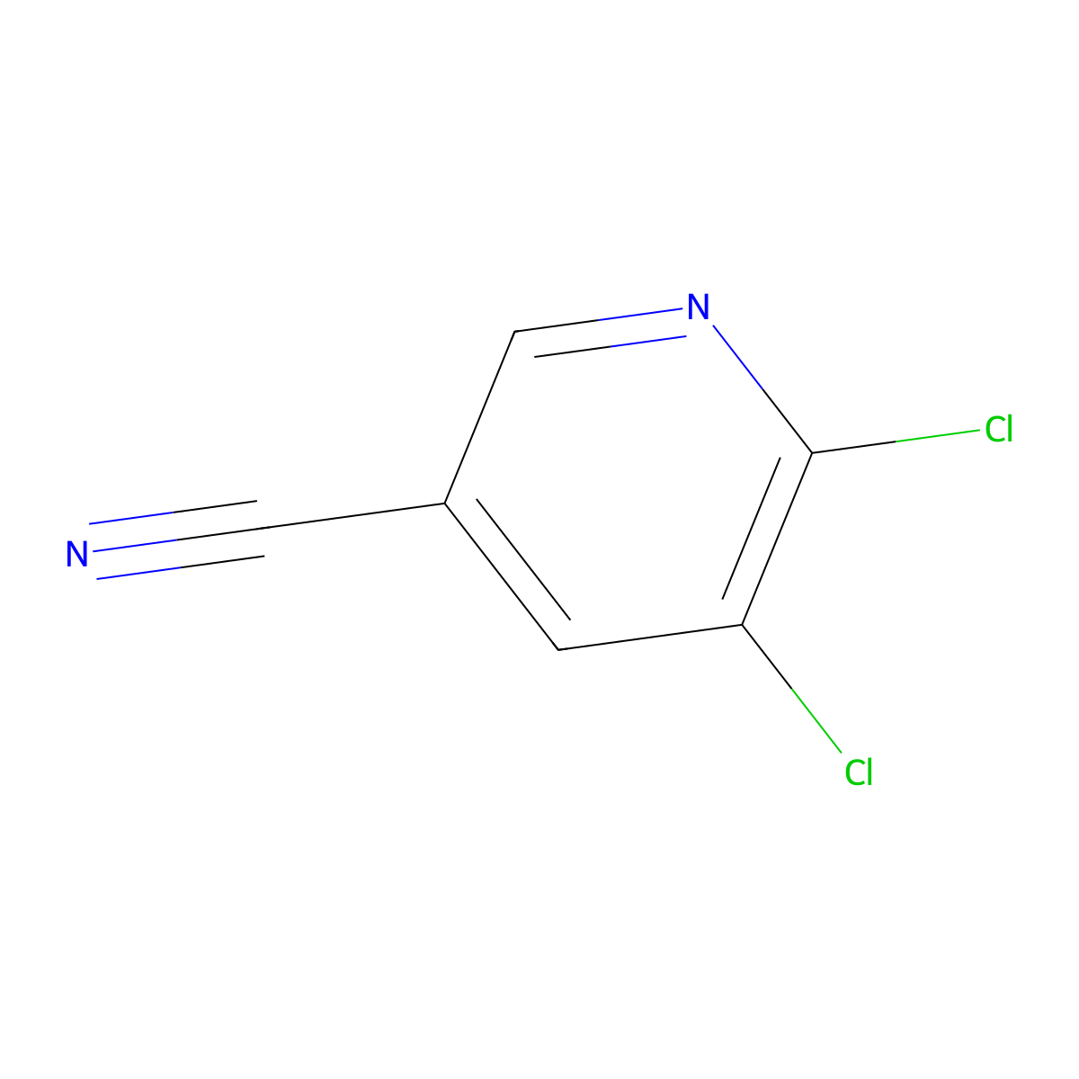 5,6-Dichloropyridine-3-carbonitrile molecular structure, CAS 65189-15-3