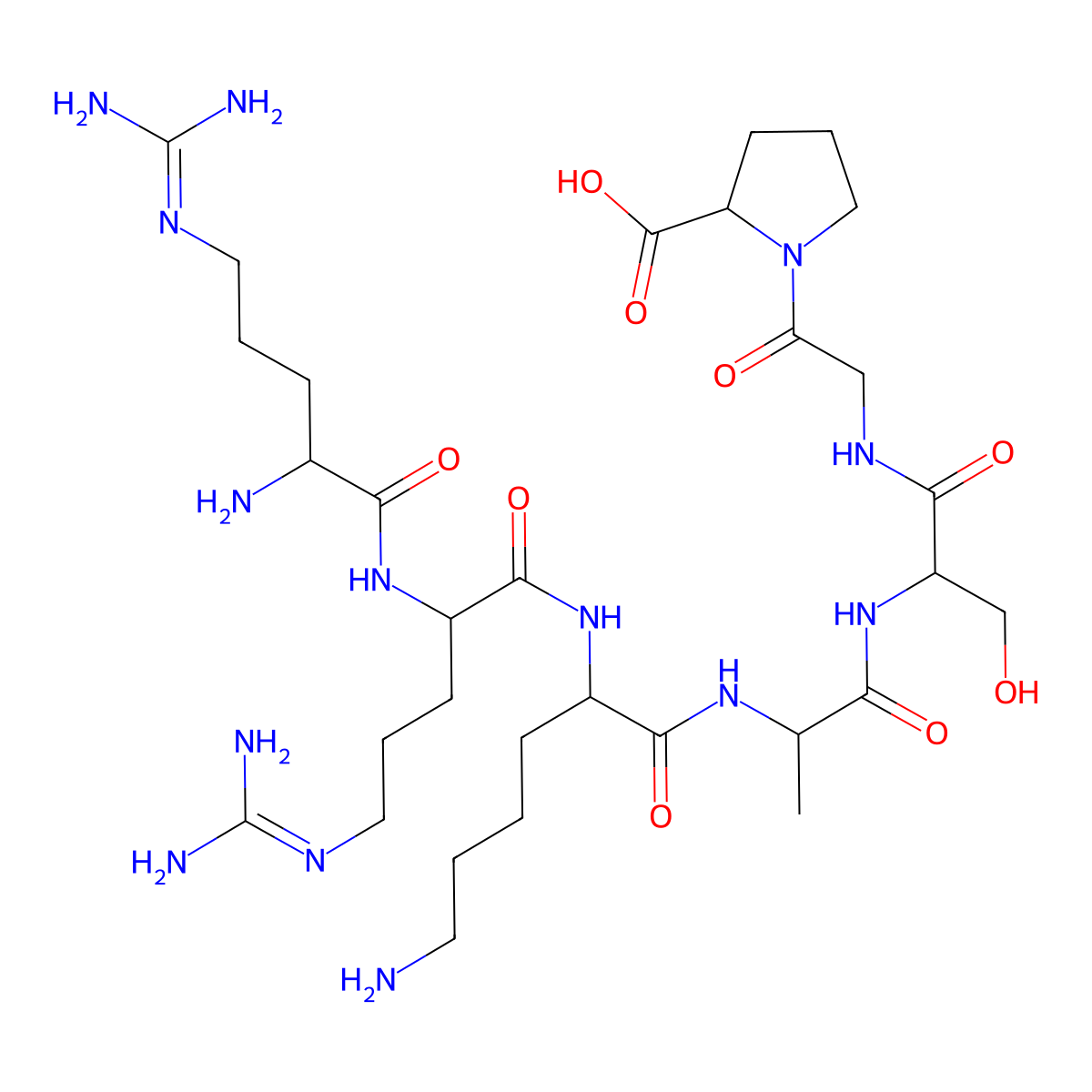 H1-7 (histone H1 phosphorylation site), PKA Substrate molecular structure, CAS 65189-70-0
