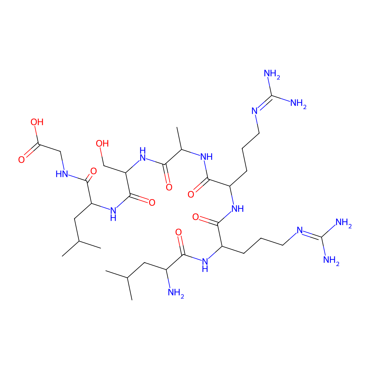 Kemptide molecular structure, CAS 65189-71-1