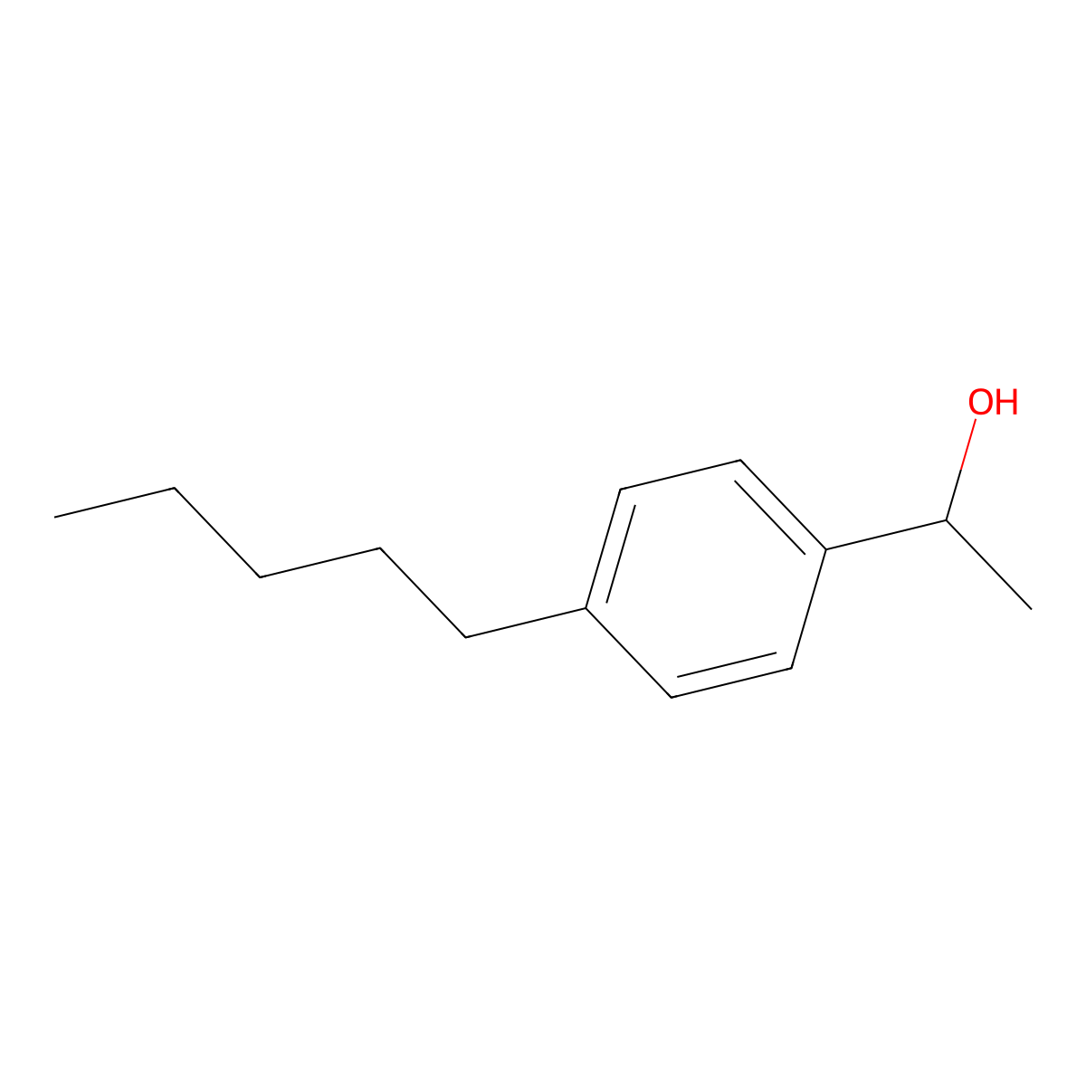 1-(4-Pentylphenyl)ethan-1-ol molecular structure, CAS 65189-89-1