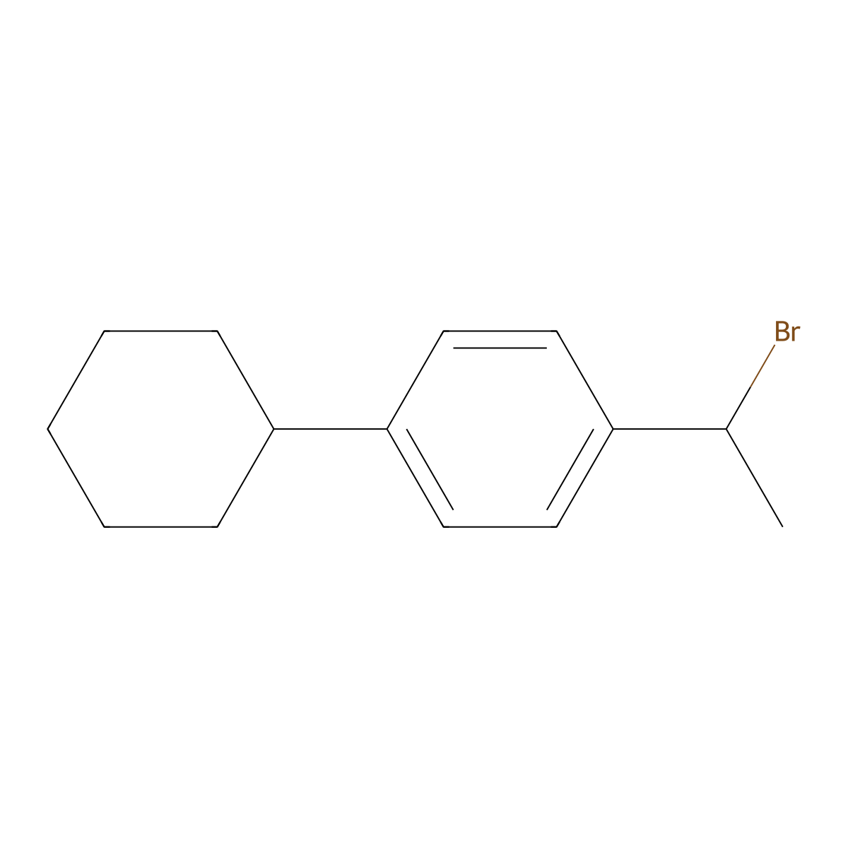 1-(1-Bromoethyl)-4-cyclohexylbenzene molecular structure, CAS 65189-98-2