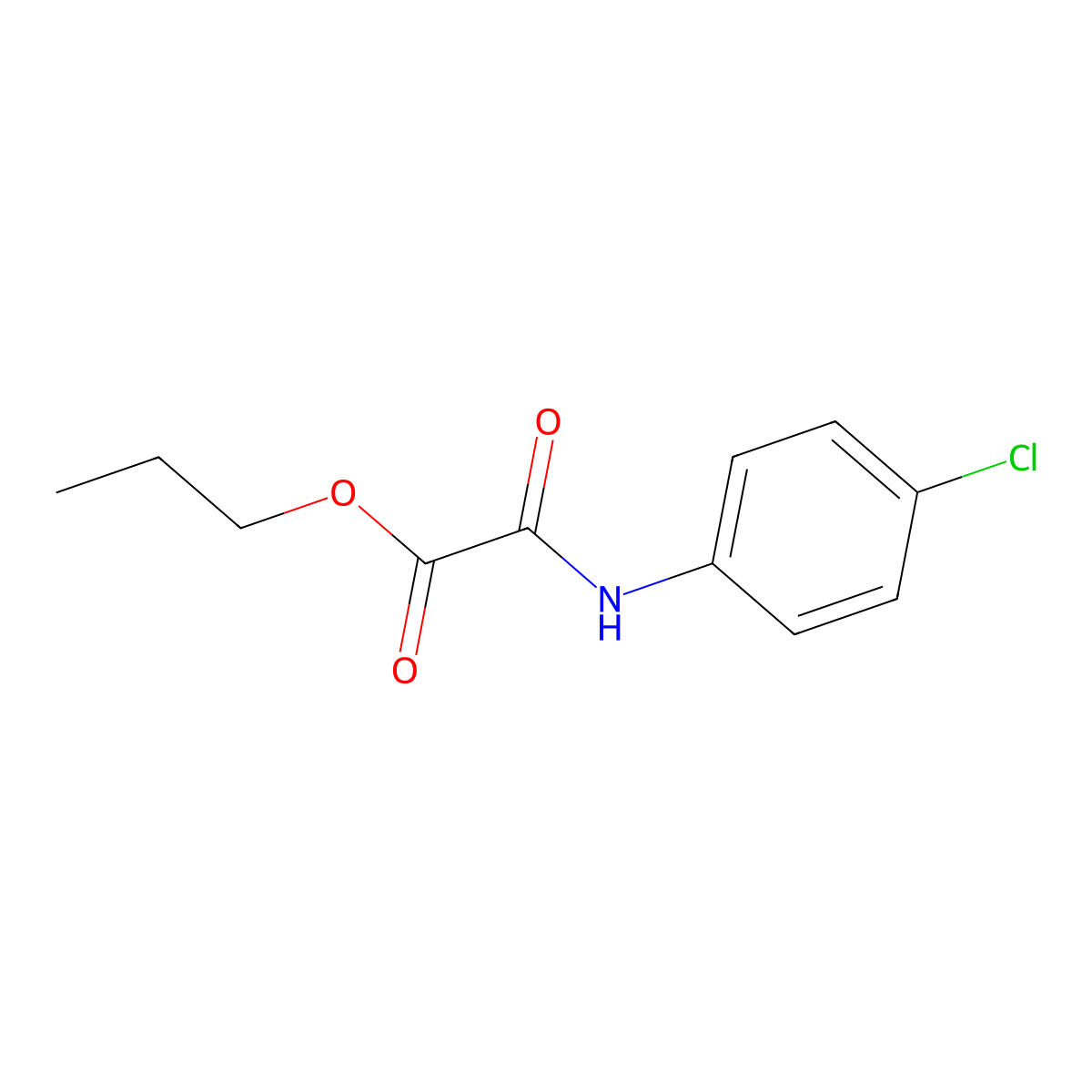 Propyl 2-(4-chloroanilino)-2-oxoacetate molecular structure, CAS 6519-68-2