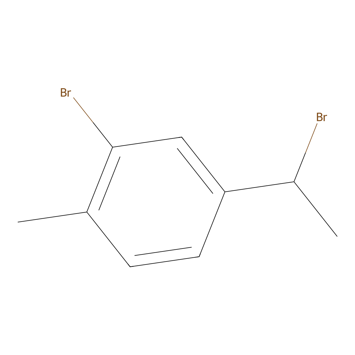 2-Bromo-4-(1-bromoethyl)-1-methylbenzene molecular structure, CAS 65190-01-4
