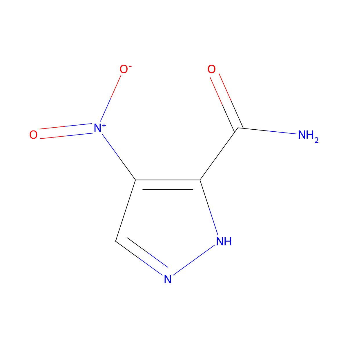 4-nitro-1H-pyrazole-5-carboxamide molecular structure, CAS 65190-36-5