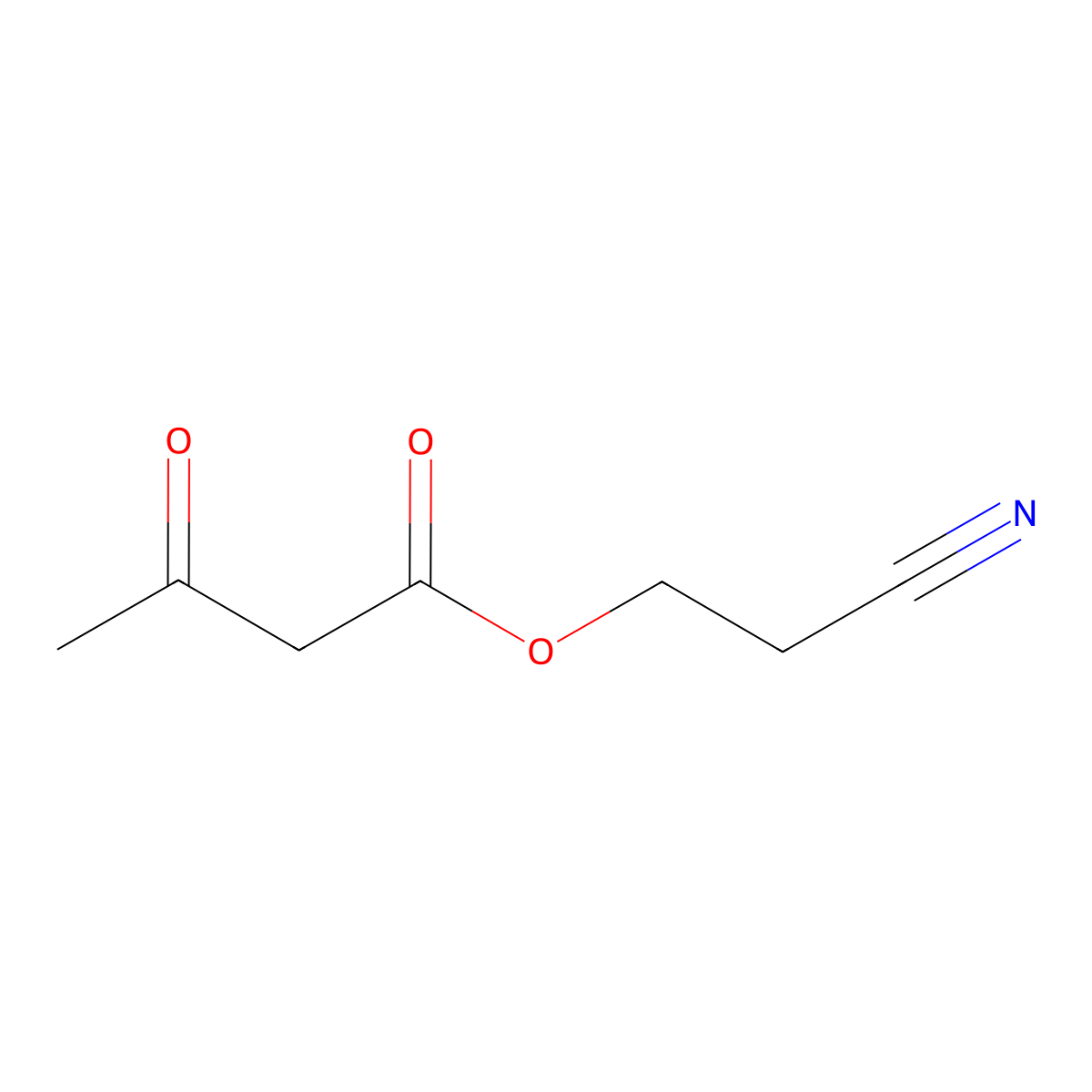 2-Cyanoethyl 3-oxobutanoate molecular structure, CAS 65193-87-5