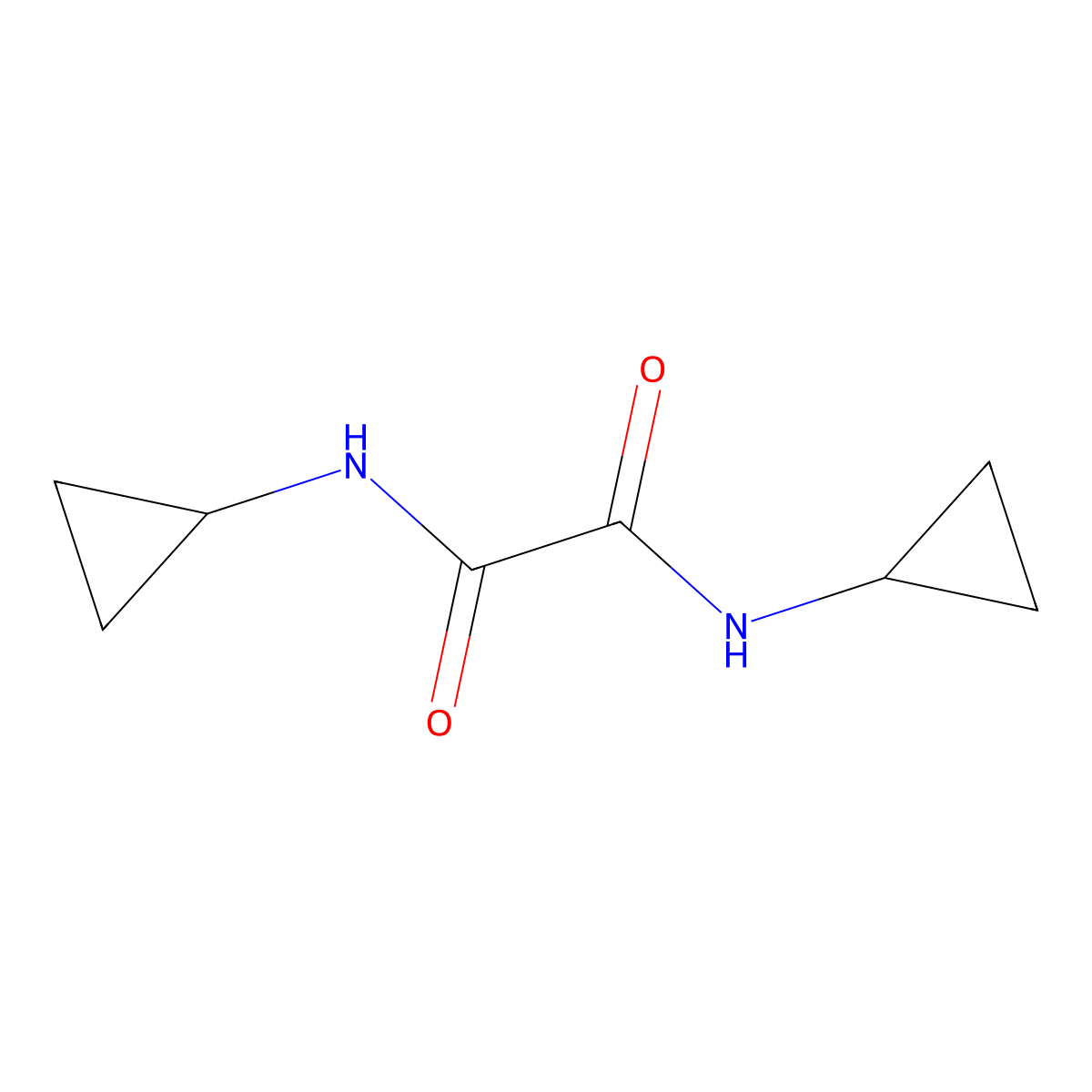 N,N'-Dicyclopropylethanediamide molecular structure, CAS 65194-51-6