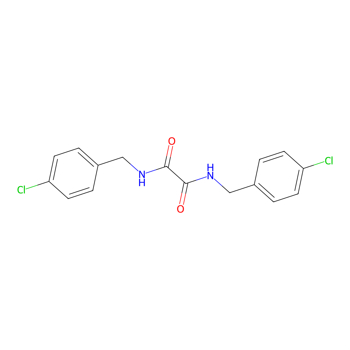 N,N'-bis[(4-chlorophenyl)methyl]oxamide molecular structure, CAS 65194-52-7