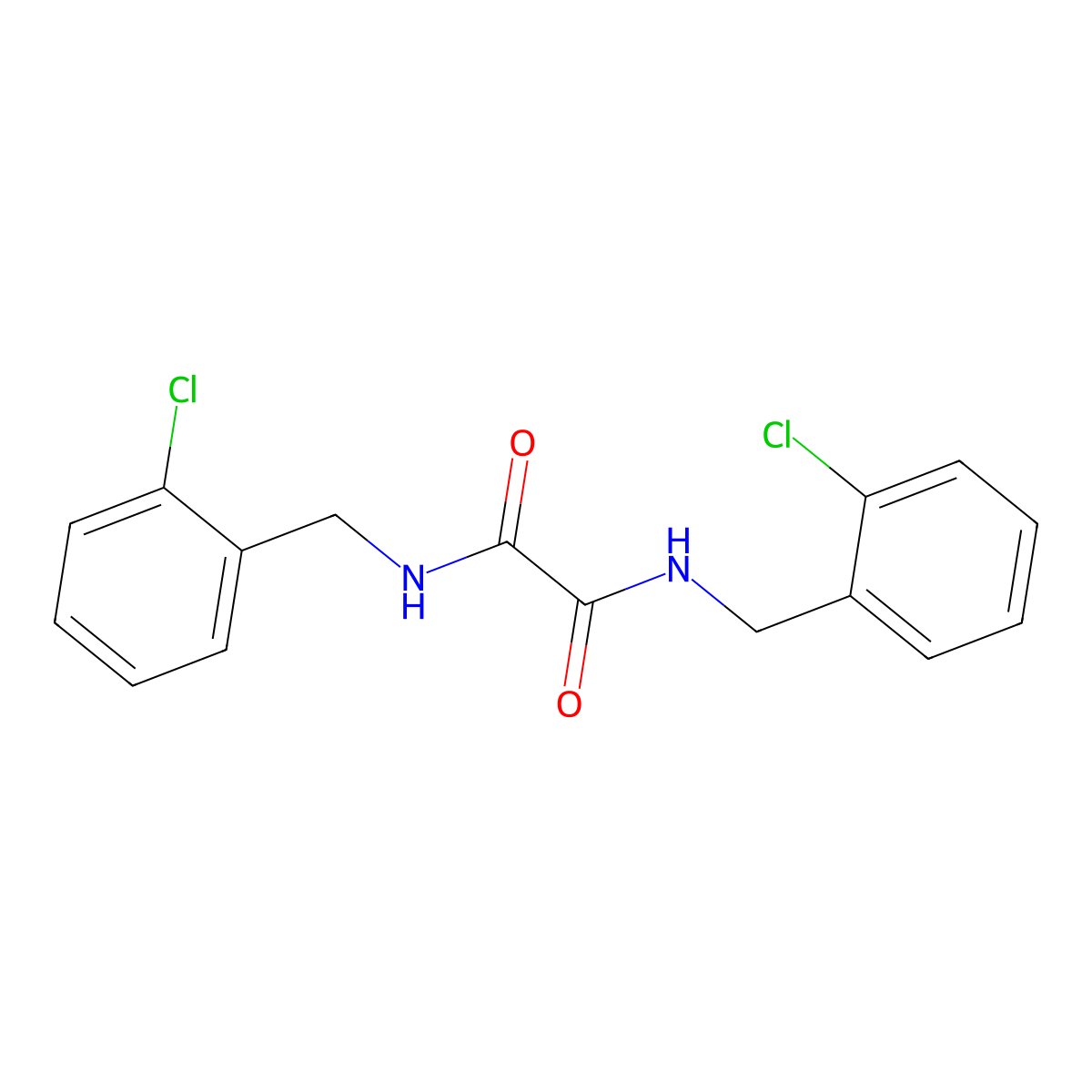 N,N'-bis(2-chlorobenzyl)ethanediamide molecular structure, CAS 65194-53-8