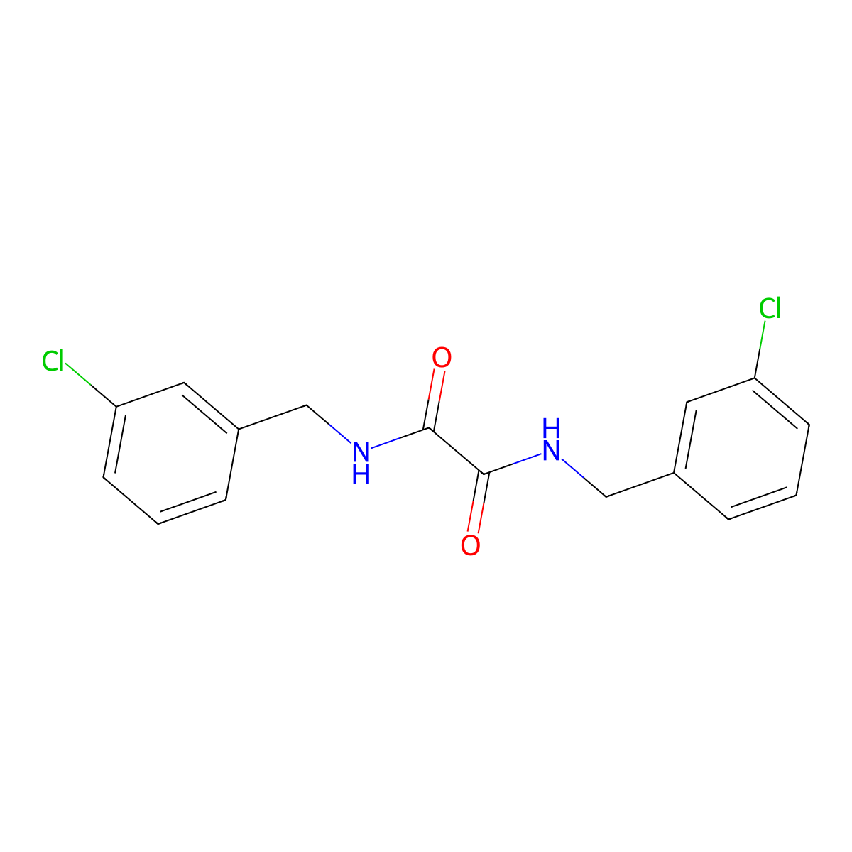 N,N'-bis[(3-chlorophenyl)methyl]ethanediamide molecular structure, CAS 65194-55-0
