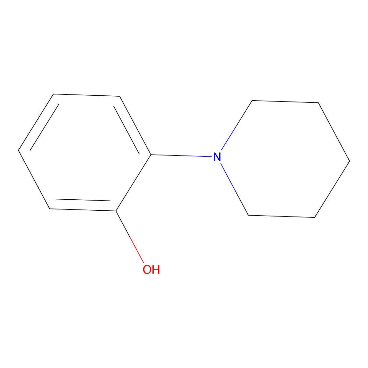 2-(Piperidin-1-yl)phenol molecular structure, CAS 65195-20-2