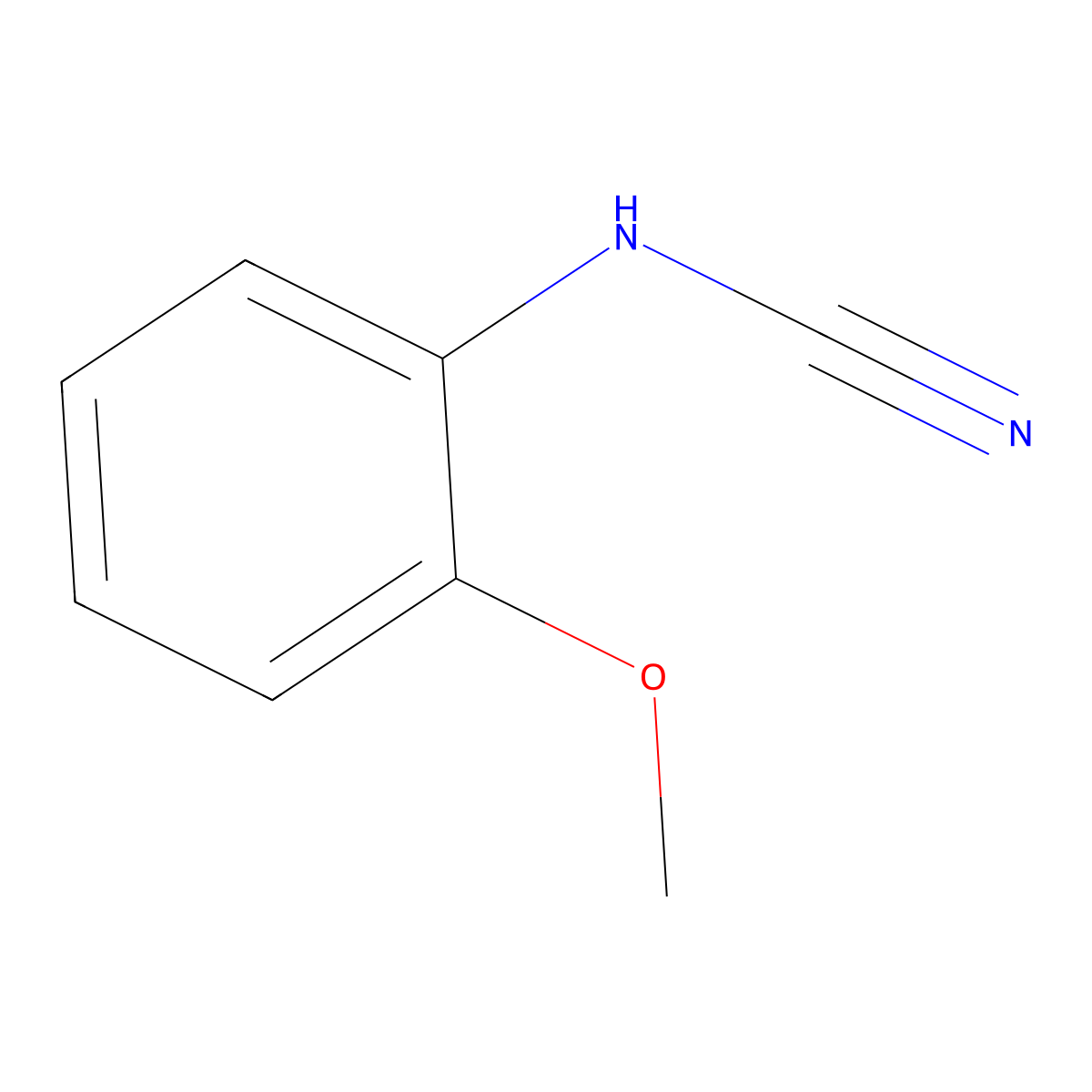 (2-Methoxyphenyl)cyanamide molecular structure, CAS 65195-61-1