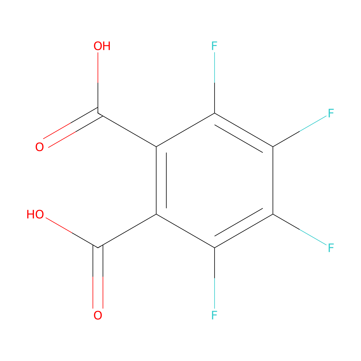 3,4,5,6-Tetrafluorophthalic acid molecular structure, CAS 652-03-9