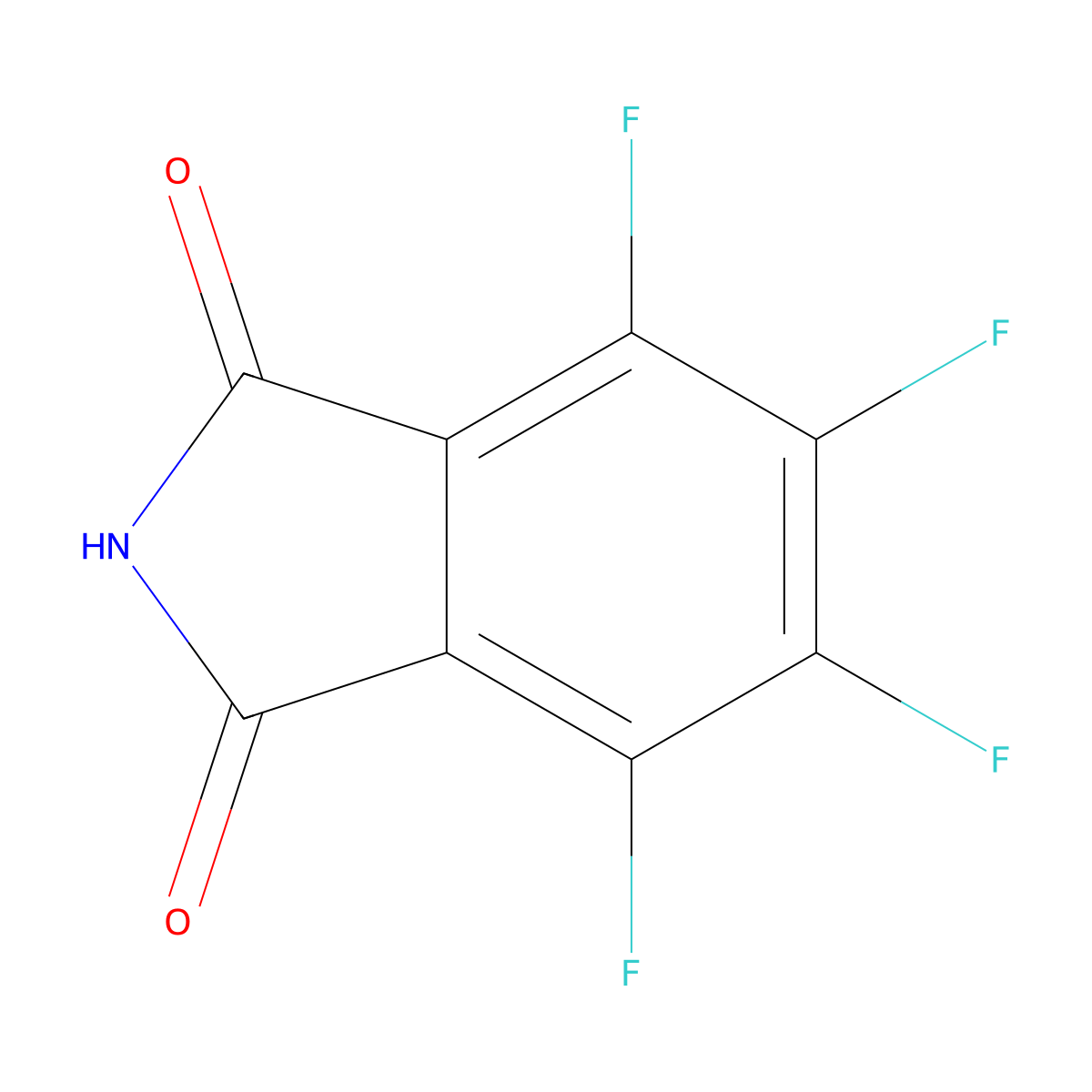 Tetrafluorophthalimide molecular structure, CAS 652-11-9