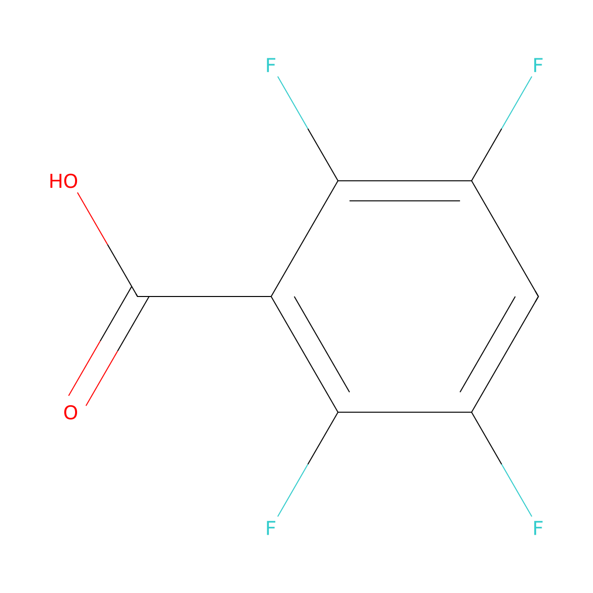 2,3,5,6-Tetrafluorobenzoic Acid molecular structure, CAS 652-18-6