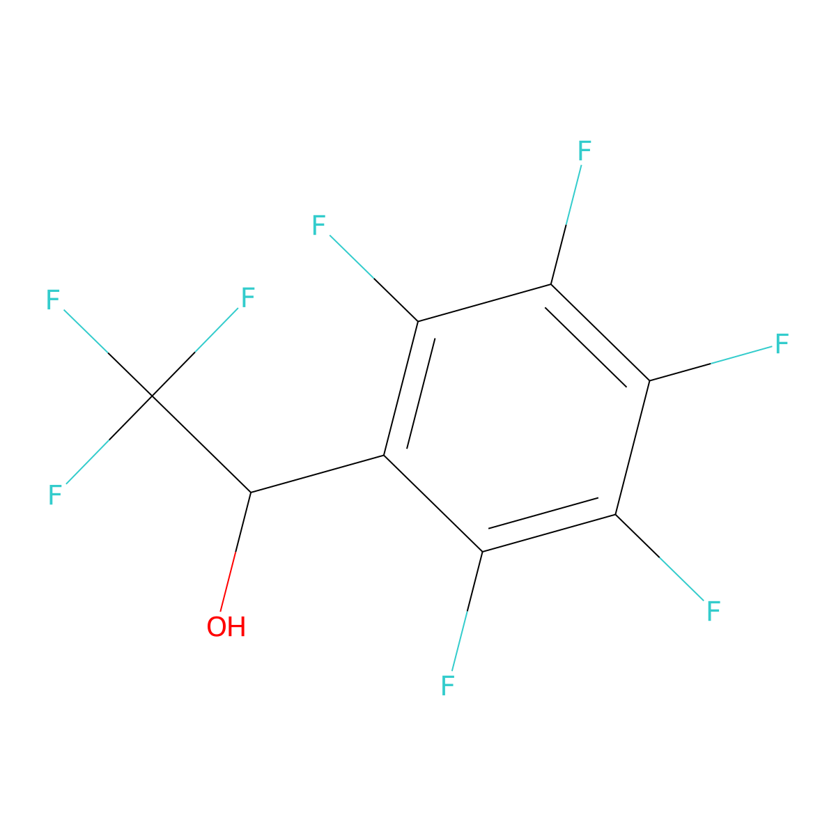 2,3,4,5,6-Pentafluoro-alpha-(trifluoromethyl)benzyl Alcohol molecular structure, CAS 652-21-1