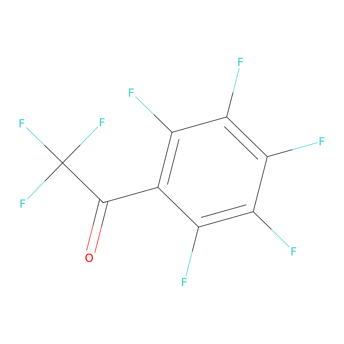 Acetophenone, octafluoro- molecular structure, CAS 652-22-2