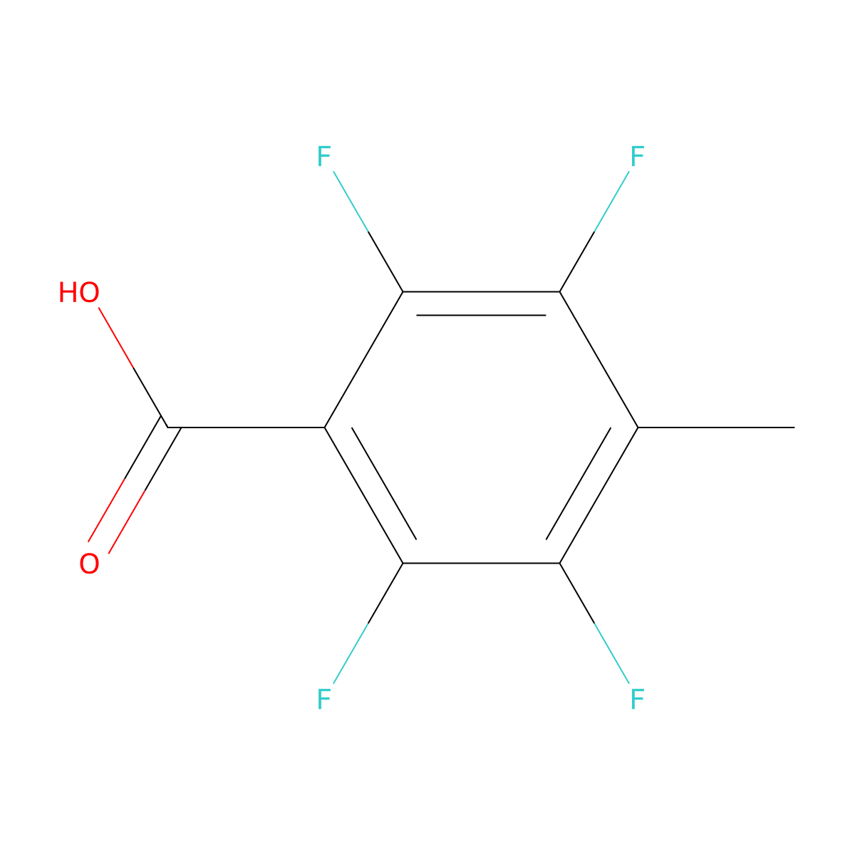 p-Toluic acid, 2,3,5,6-tetrafluoro- molecular structure, CAS 652-32-4
