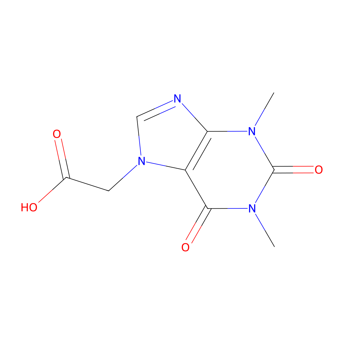 Acefylline molecular structure, CAS 652-37-9