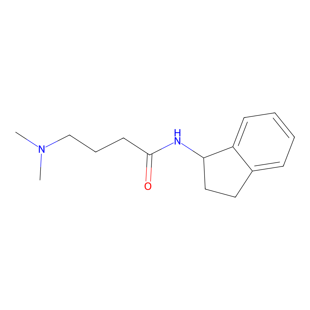 N-(2,3-Dihydro-1H-inden-1-yl)-4-(dimethylamino)butanimidic acid molecular structure, CAS 6520-58-7