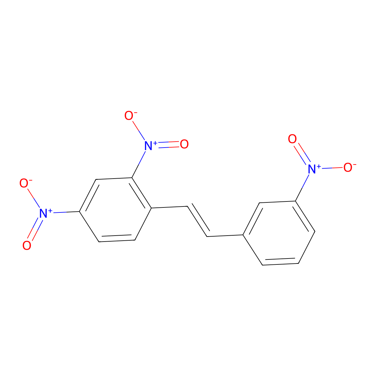 2,4-Dinitro-1-[2-(3-nitrophenyl)ethenyl]benzene molecular structure, CAS 65200-02-4