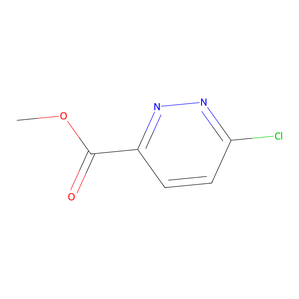 Methyl 6-chloropyridazine-3-carboxylate molecular structure, CAS 65202-50-8