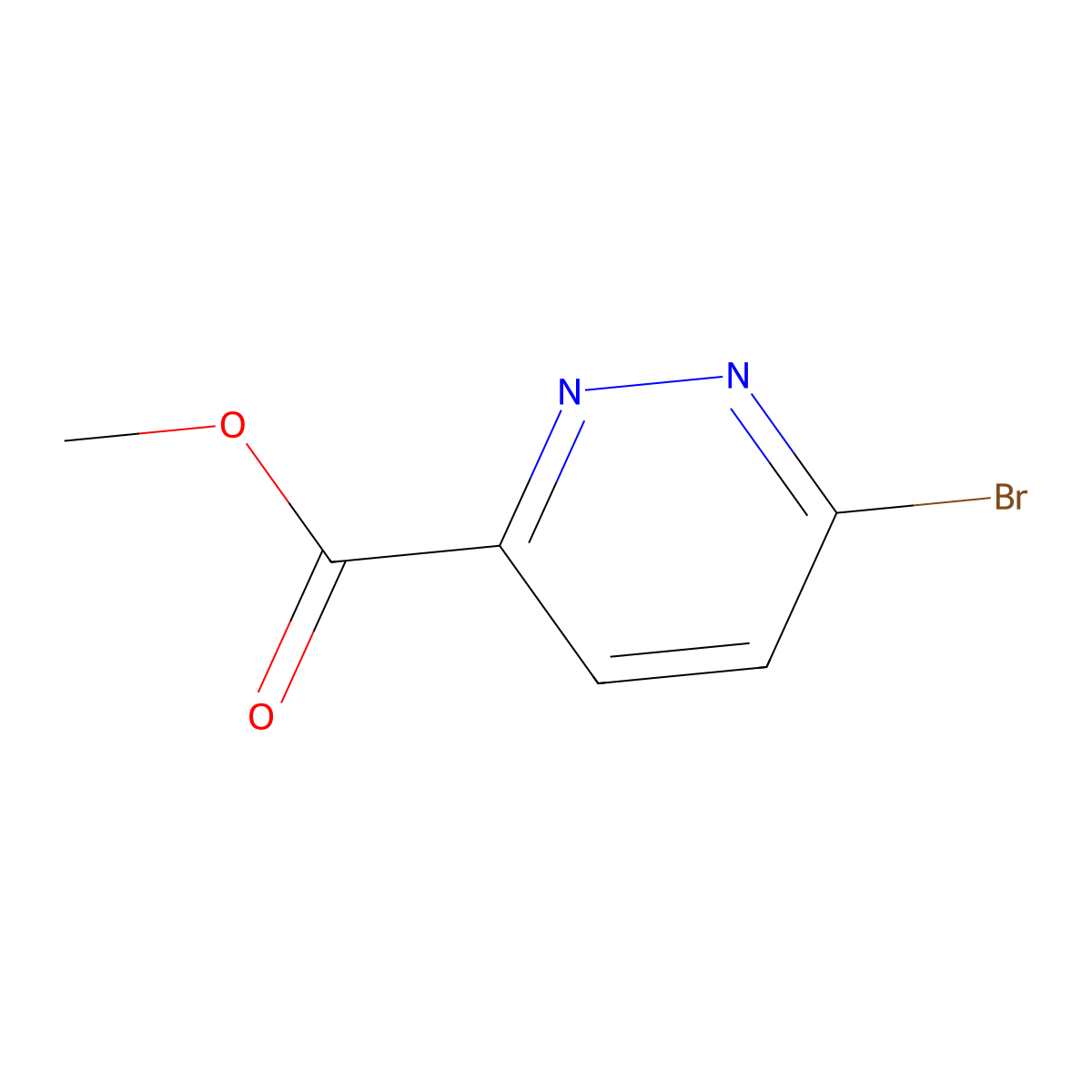 Methyl 6-bromopyridazine-3-carboxylate molecular structure, CAS 65202-52-0