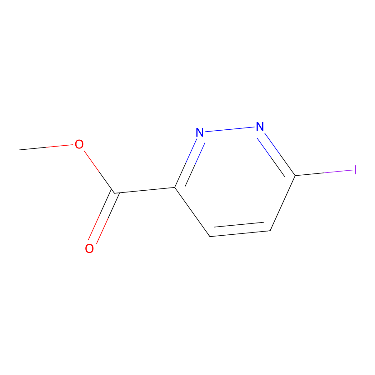 Methyl 6-iodopyridazine-3-carboxylate molecular structure, CAS 65202-54-2