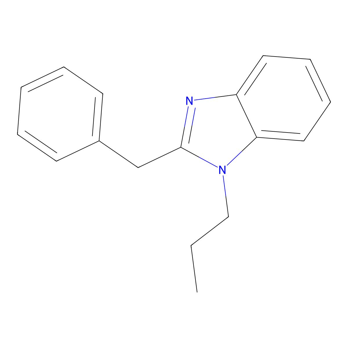 2-Benzyl-1-propylbenzimidazole molecular structure, CAS 65202-75-7
