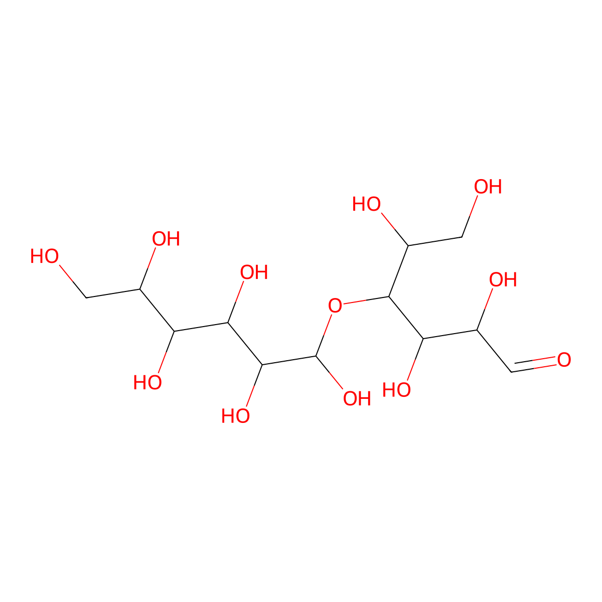 4-(1,2,3,4,5,6-Hexahydroxyhexoxy)-2,3,5,6-tetrahydroxyhexanal molecular structure, CAS 65207-55-8