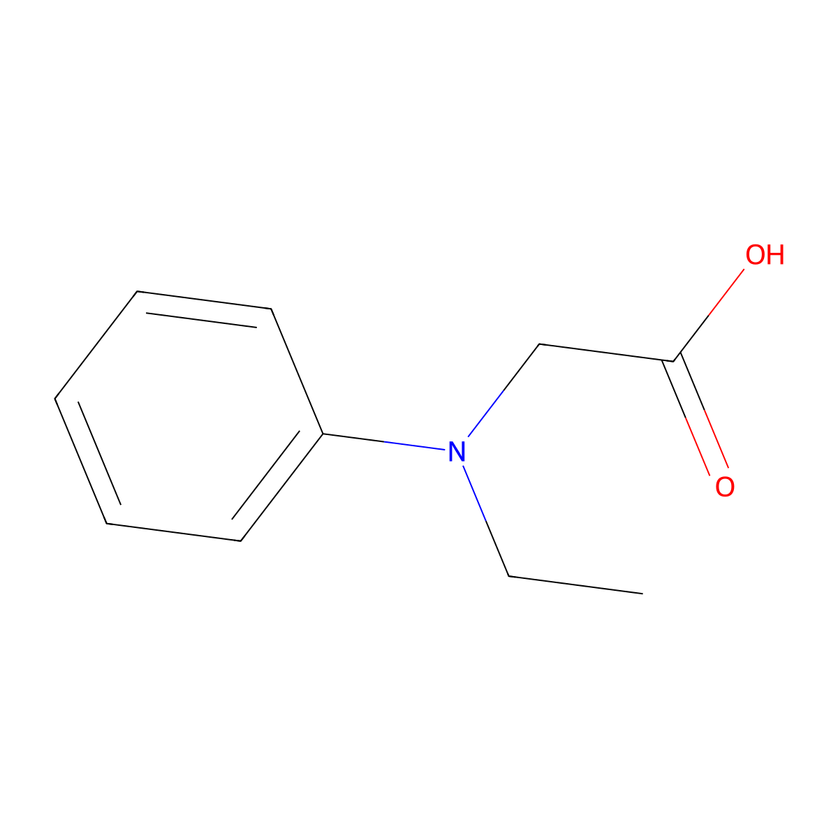 N-Ethyl-N-phenylglycine molecular structure, CAS 65209-97-4