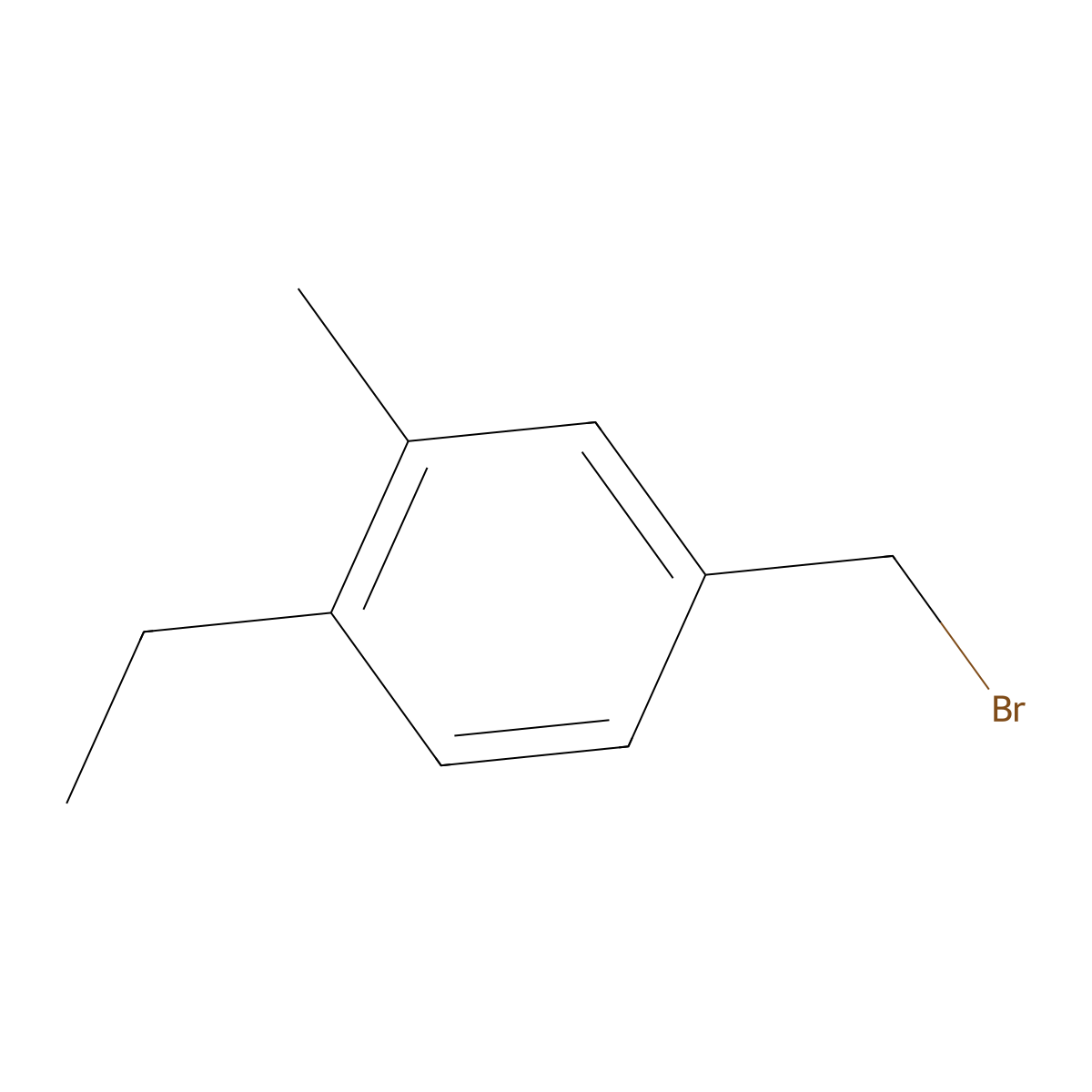 4-(Bromomethyl)-1-ethyl-2-methylbenzene molecular structure, CAS 6521-12-6