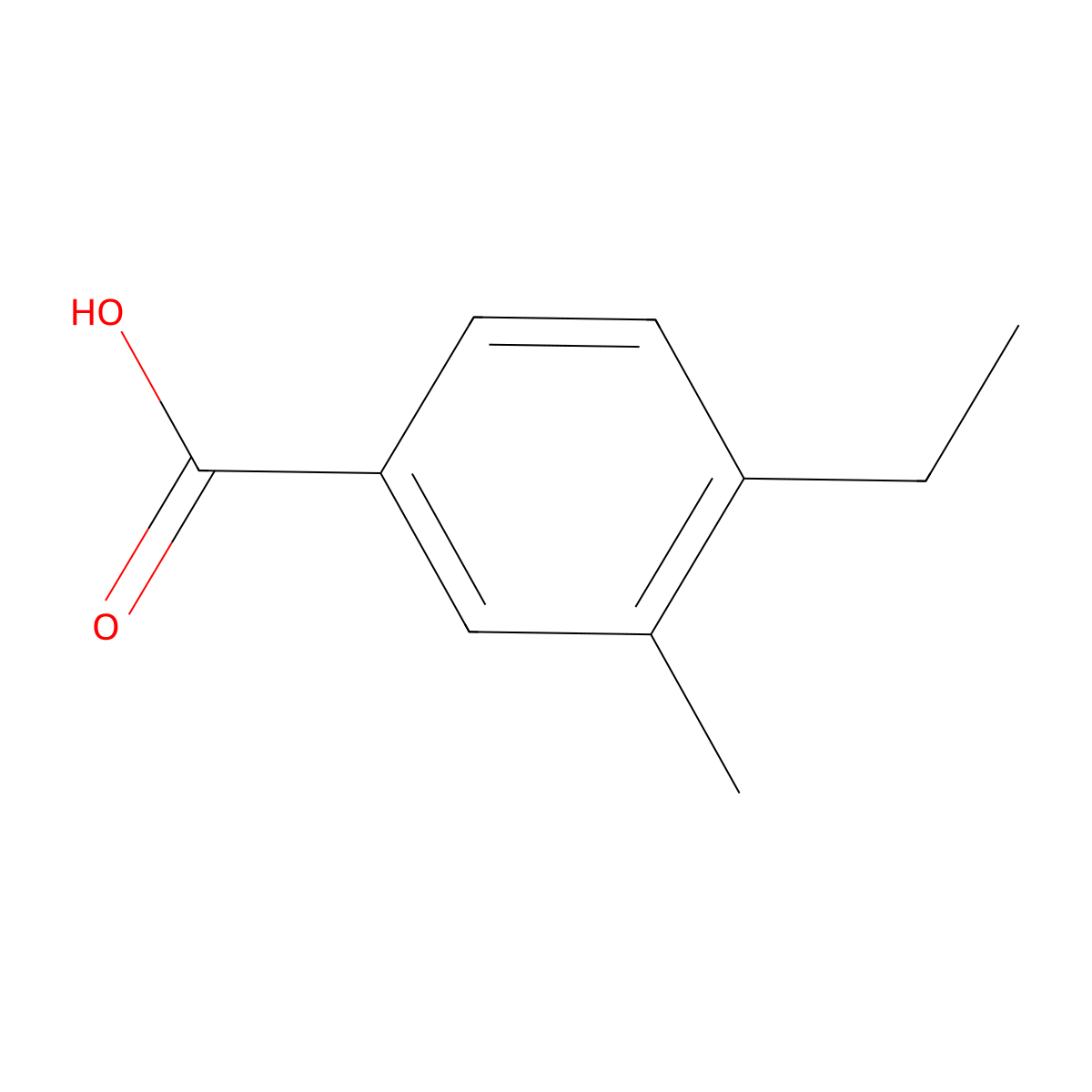 4-Ethyl-3-methylbenzoic acid molecular structure, CAS 6521-13-7
