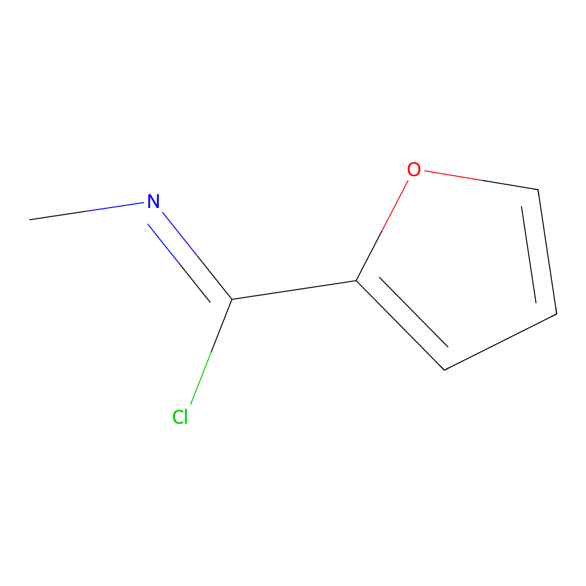 N-Methyl-2-furancarboximidoyl chloride molecular structure, CAS 6521-33-1