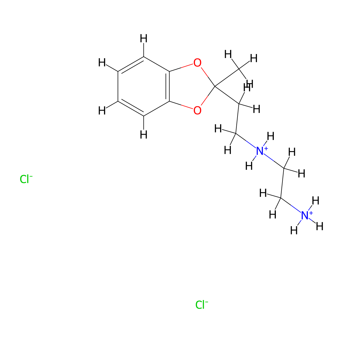 1,3-Benzodioxole, 2-(2-(2-aminoethyl)amino)ethyl-2-methyl-, dihydrochloride molecular structure, CAS 65210-35-7
