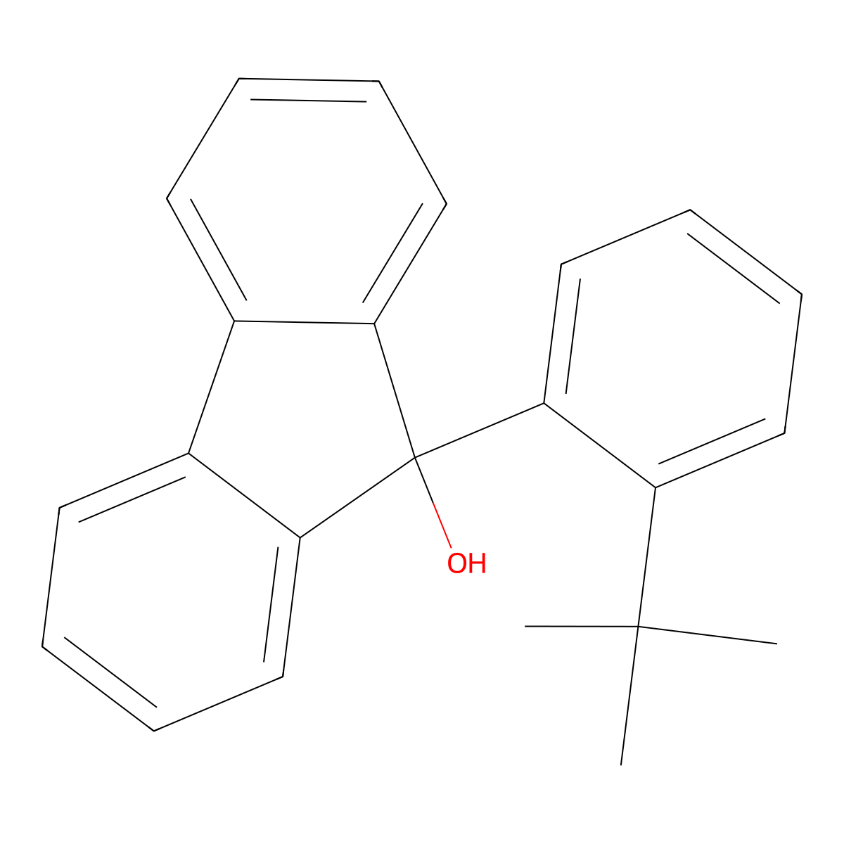 9-(2-tert-Butylphenyl)-9H-fluoren-9-ol molecular structure, CAS 65213-15-2
