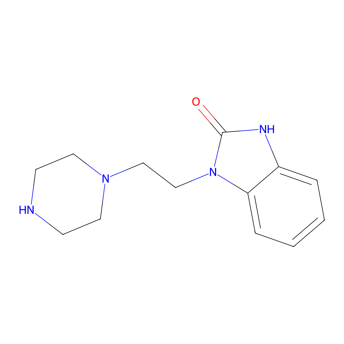 1-(2-(Piperazin-1-YL)ethyl)-1,3-dihydro-2H-benzo[D]imidazol-2-one molecular structure, CAS 65214-58-6
