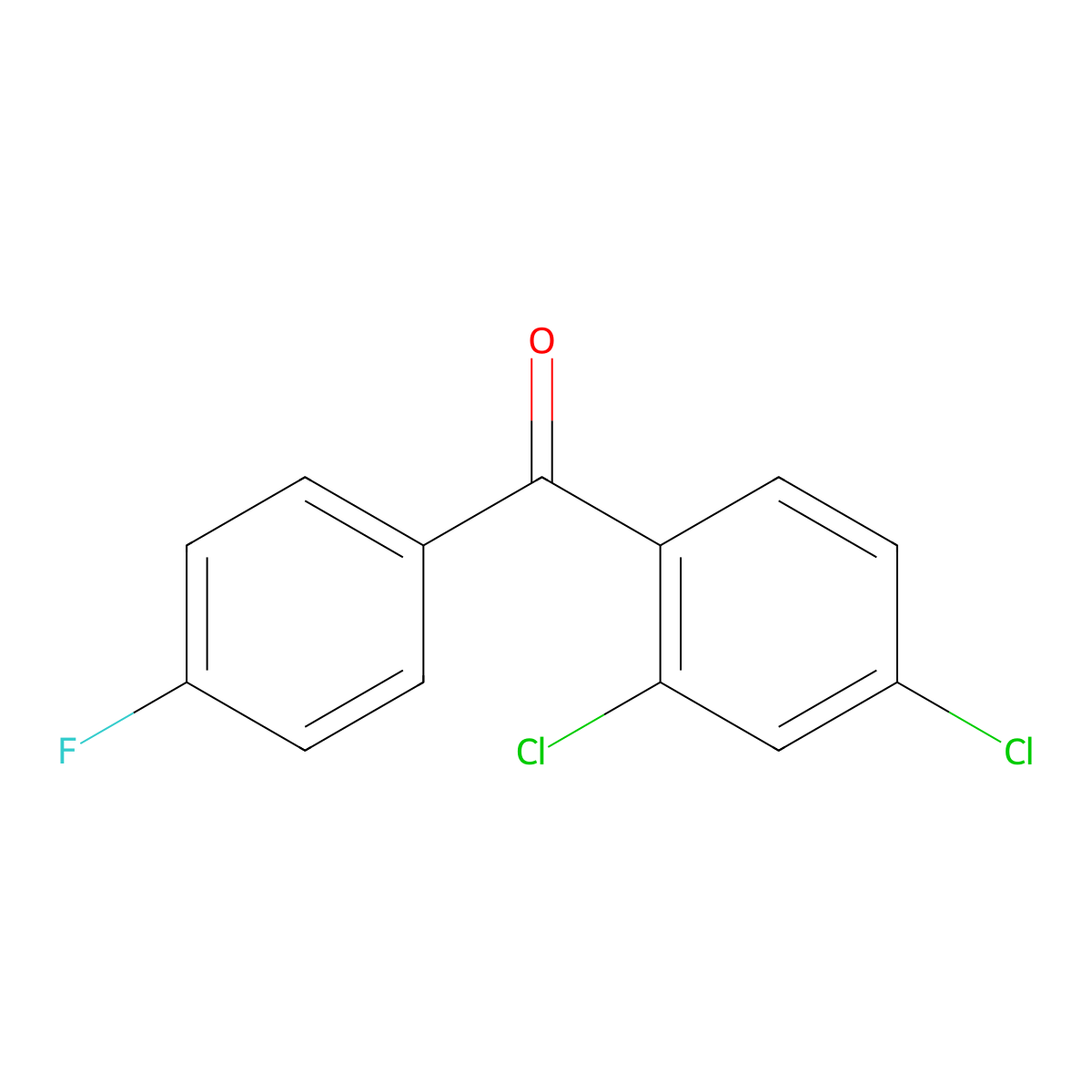 2,4-Dichloro-4'-fluorobenzophenone molecular structure, CAS 65214-59-7