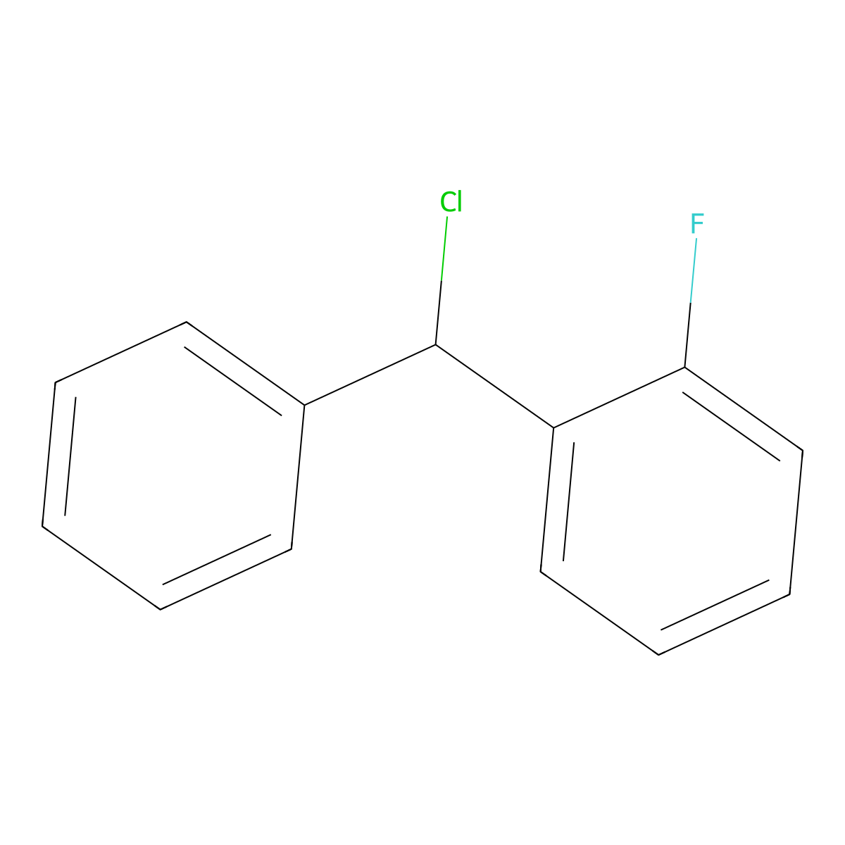 1-(Chloro(phenyl)methyl)-2-fluorobenzene molecular structure, CAS 65214-74-6