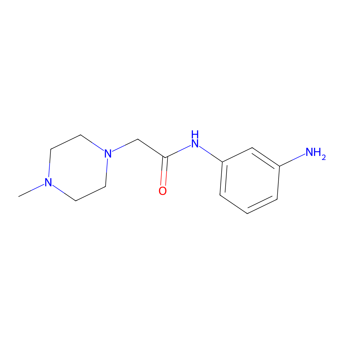 N-(3-aminophenyl)-2-(4-methylpiperazin-1-yl)acetamide molecular structure, CAS 652143-11-8